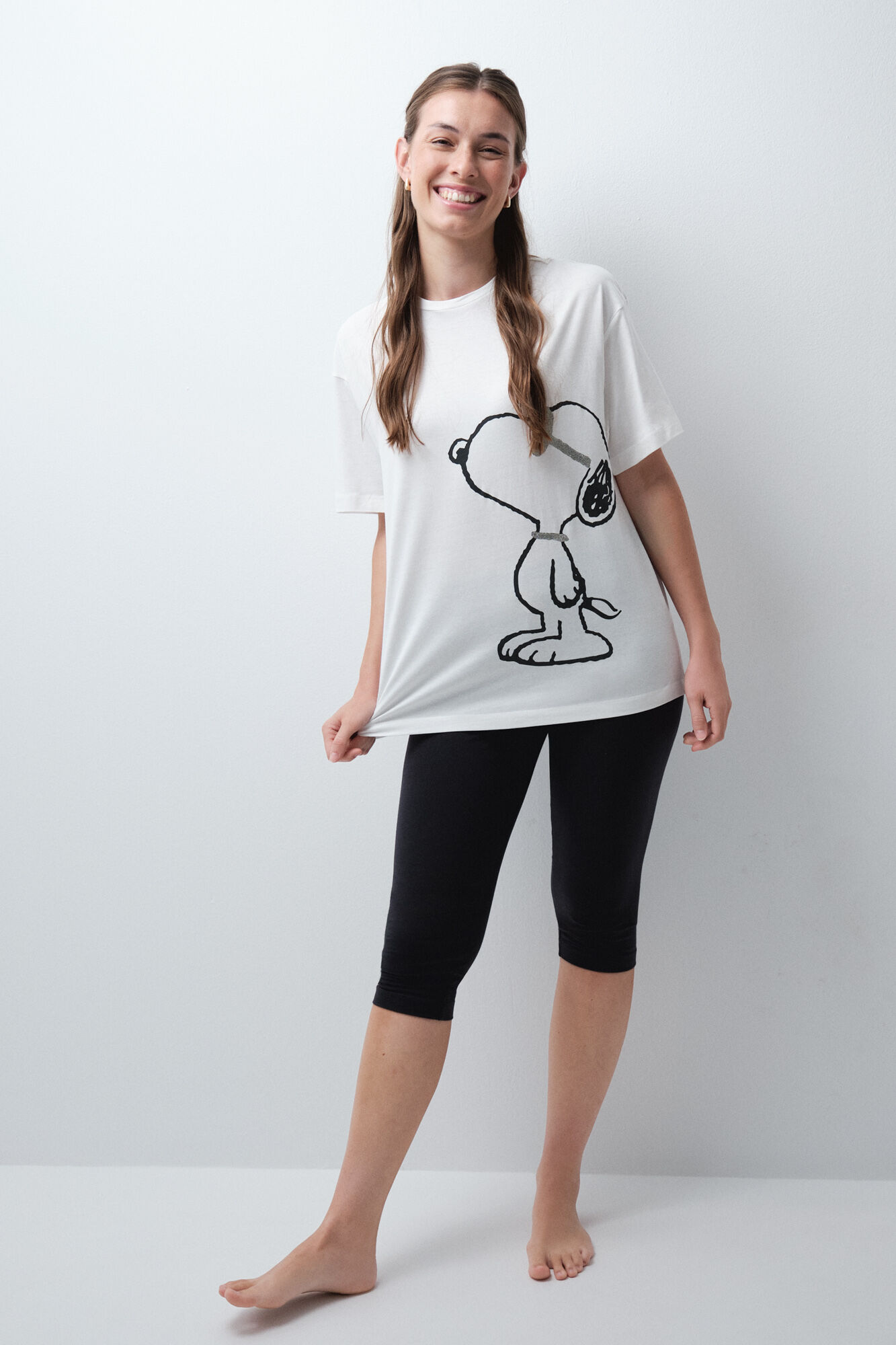 Women'secret Pijama de algod&oacute;n Snoopy legging