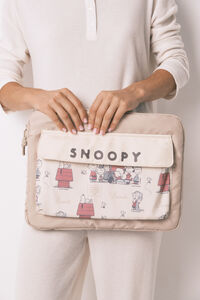 Women'secret Funda para computadora de nailon beige de Snoopy