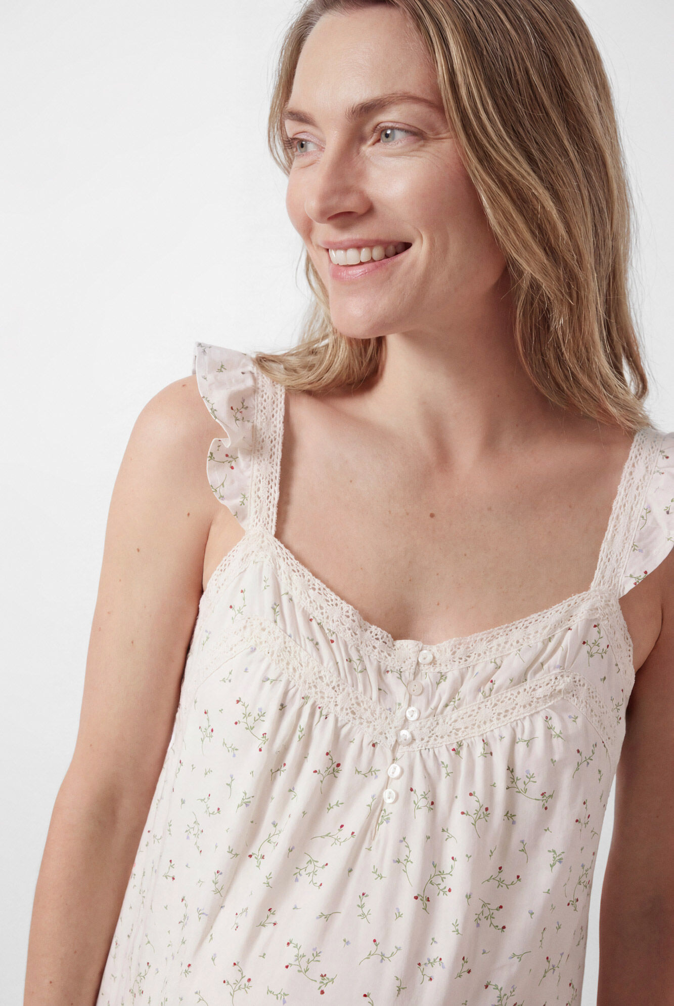 Women'secret Camis&oacute;n maternity de tirantes con volante de flores