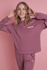 HI&BYE Conjunto largo aprés-ski rosa 100% algodón rosa