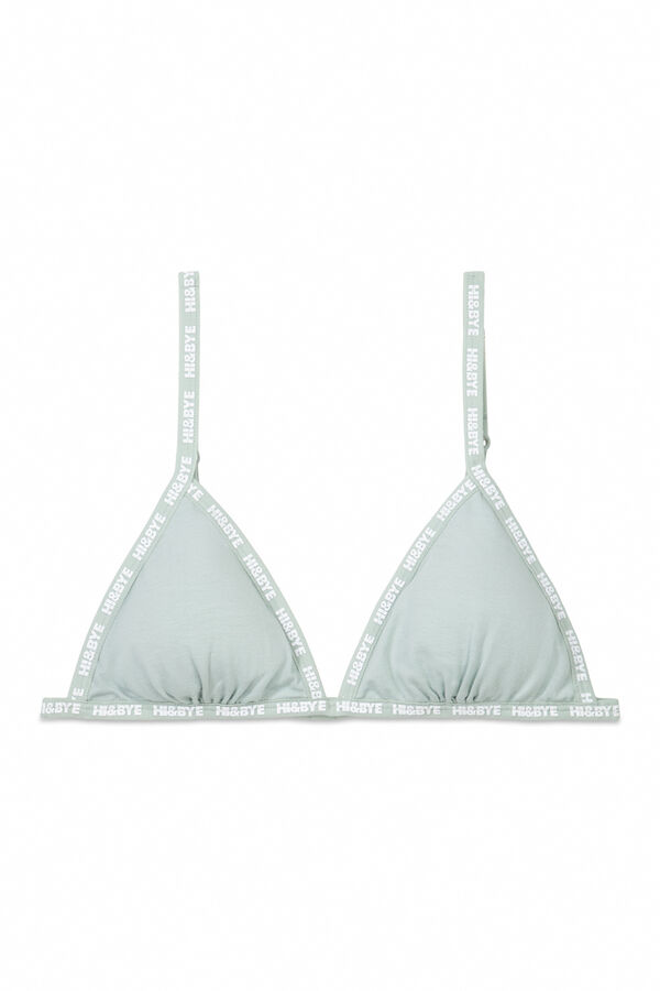 Womensecret Sujetador triangular algodón copas extraíbles verde verde