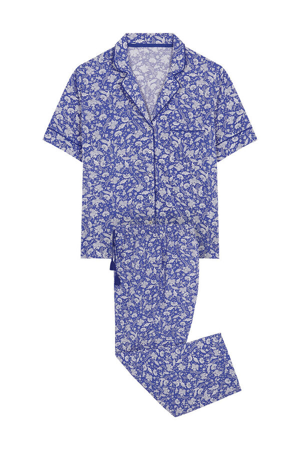 Womensecret Pijama camisera estampado azul estampado