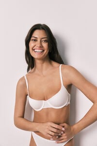 Women'secret Brasier cl&aacute;sico con relleno de algod&oacute;n blanco BEAUTIFUL