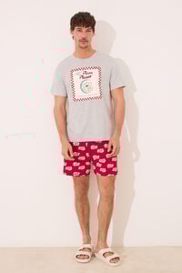 Womensecret Pijama corta hombre 100% algodón Pizza Planet rojo