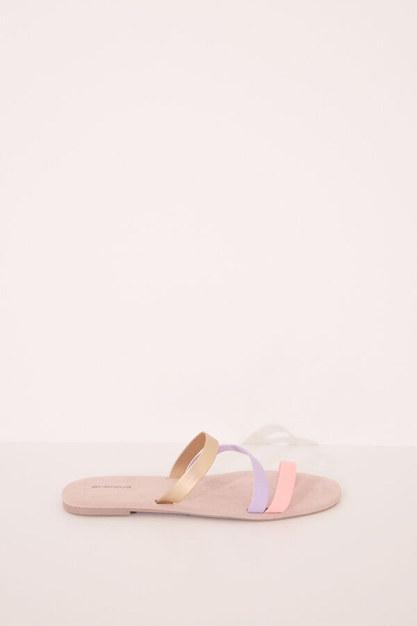 Womensecret Pantuflas tiras cruzadas blanco