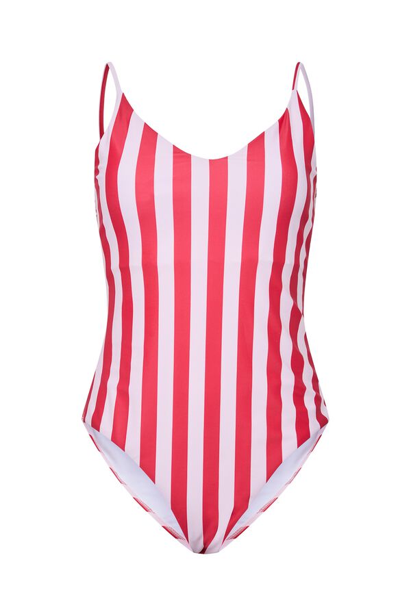 Pieces Traje de ba&ntilde;o de tirantes rojo