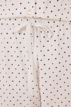 Womensecret Pijama camisera de algodón con puntos de Snoopy marfil