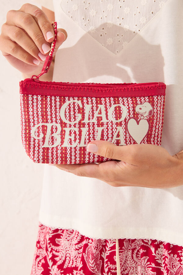 Womensecret Pequeño neceser de Snoopy rojo