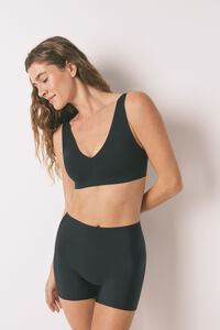 Women'secret Pantal&oacute;n interior negro de corte limpio