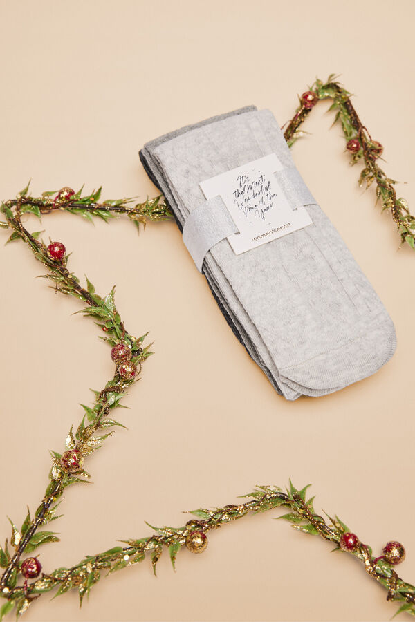 Womensecret Pack 3 calcetines algodón textura gris gris