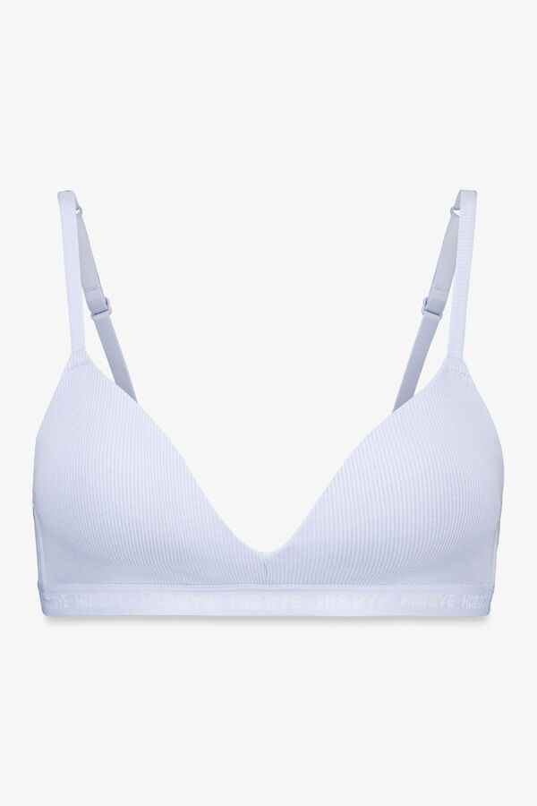HI&BYE Brasier triangular con relleno fijo azul  azul