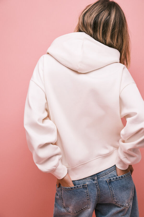 HI&BYE Sudadera con capucha y cierre beige beige