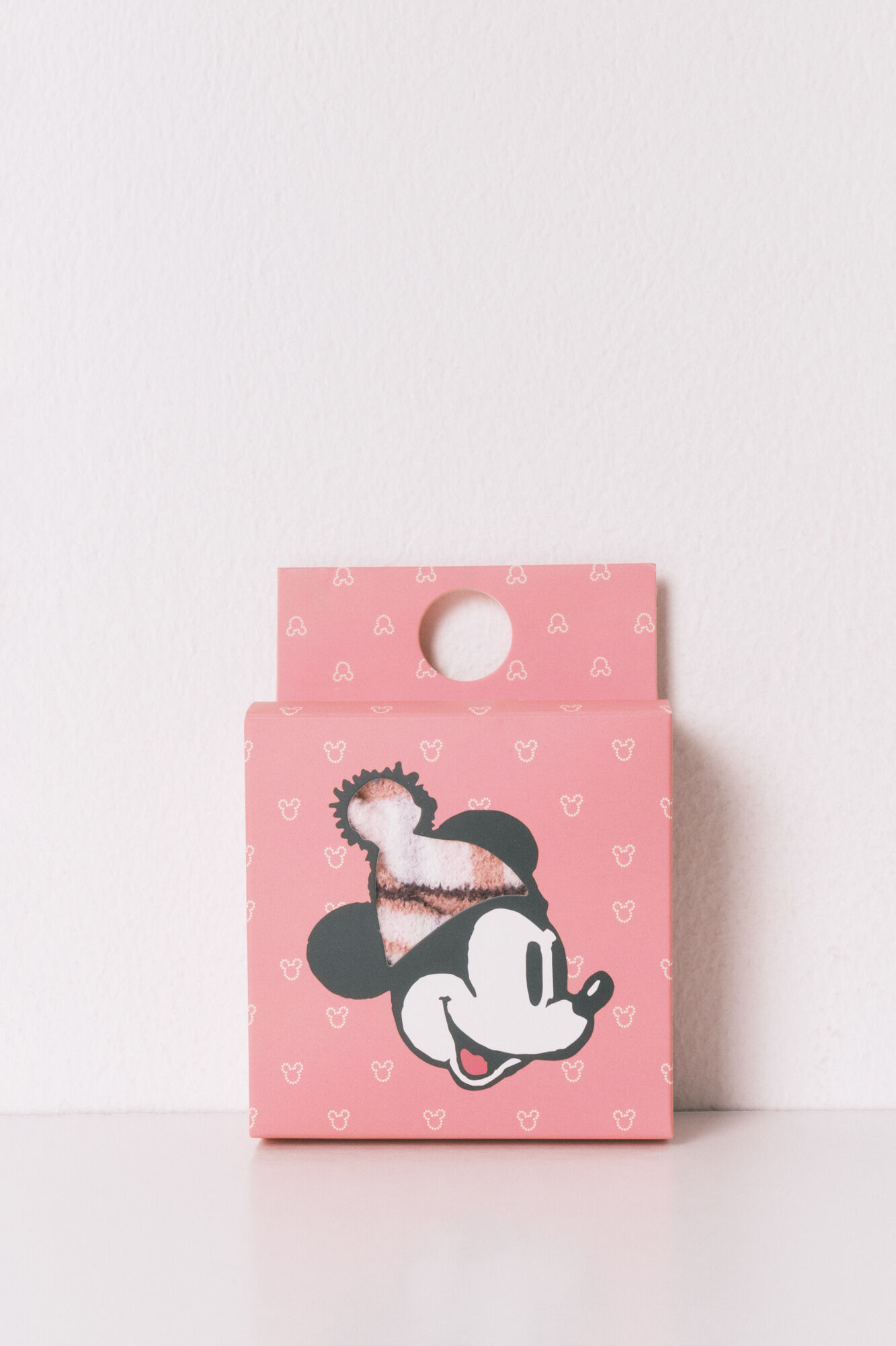 Women'secret Calcetines largos de piel con estampado de cuadros de Mickey Mouse