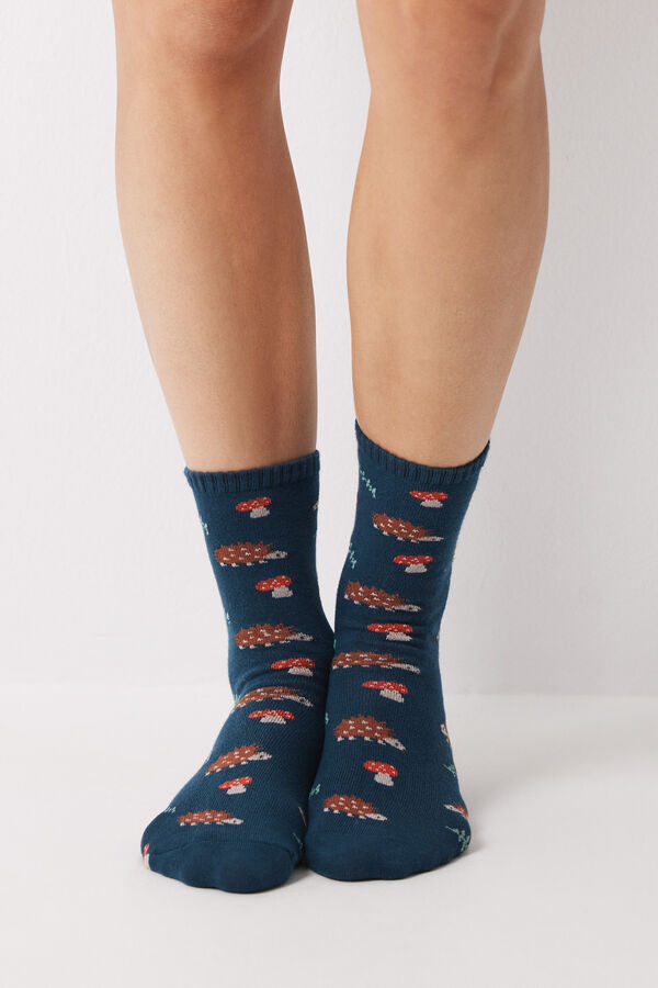 Womensecret Pack 3 calcetines altos otoño estampado