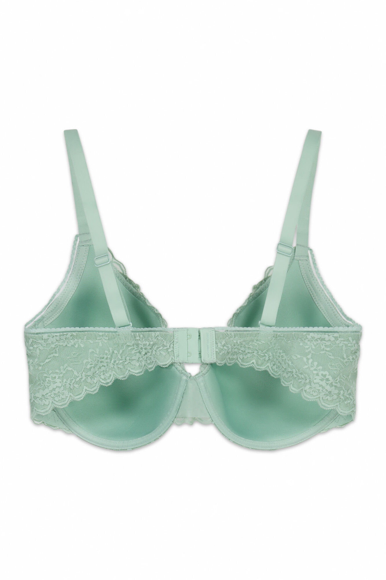 Women'secret Brasier cl&aacute;sico con relleno de encaje verde BEAUTIFUL