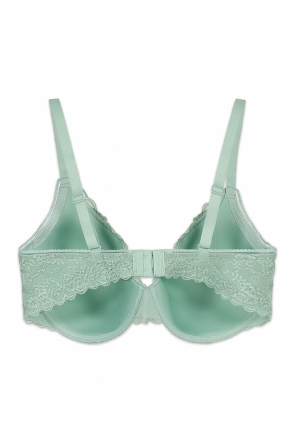 Women'secret Brasier cl&aacute;sico con relleno de encaje verde BEAUTIFUL verde