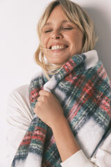 Women'secret Pa&ntilde;uelo de mohair a cuadros estampado