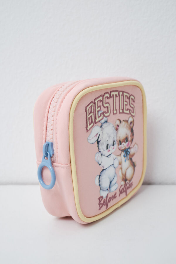 Women'secret Mini monedero cuadrado rosa rosa