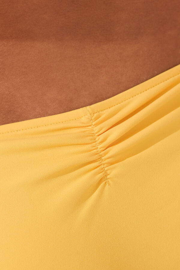 Womensecret Panty de bikini clásica con tirantes amarillas amarillo