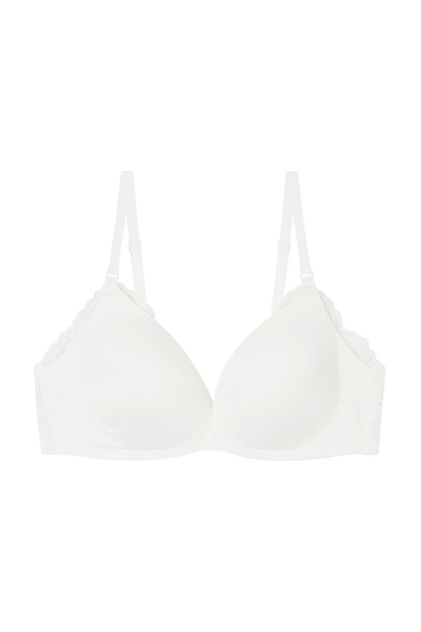 Womensecret LOVELY brasier "maternity" triangular encaje blanco marfil