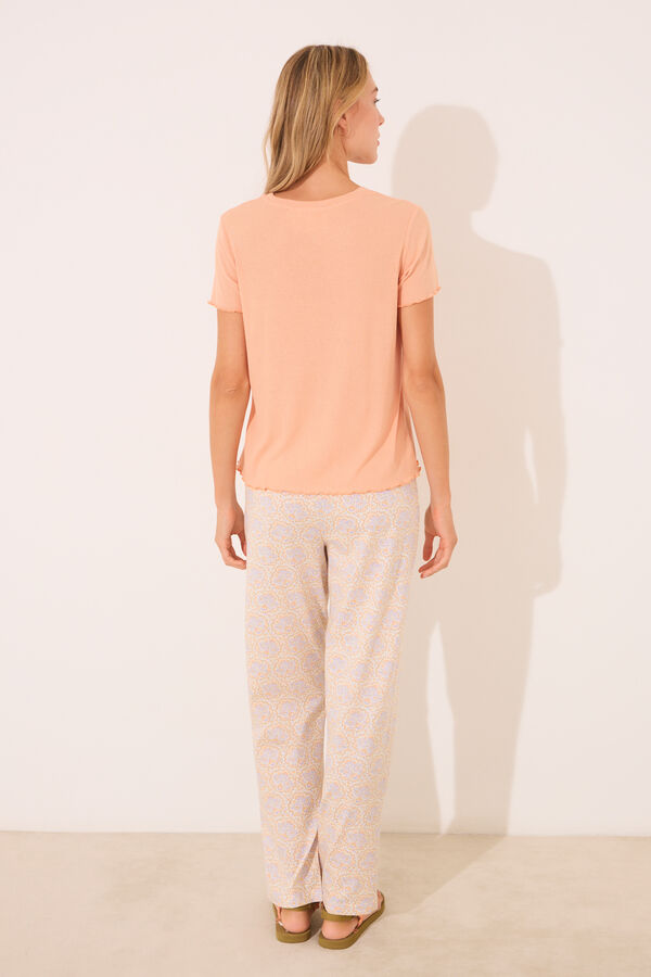 Womensecret pijama larga naranja