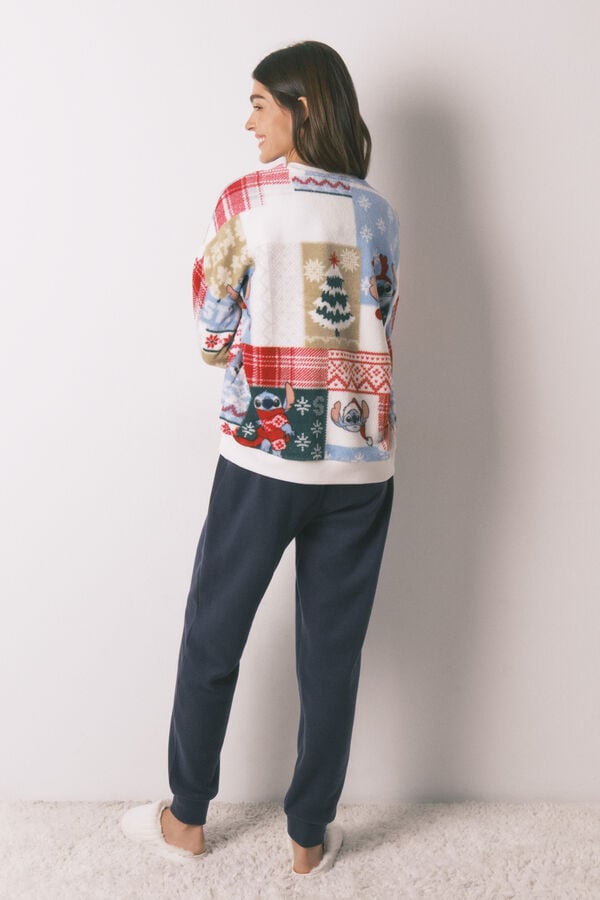 Women'secret Pijama de tejido forro polar marfil