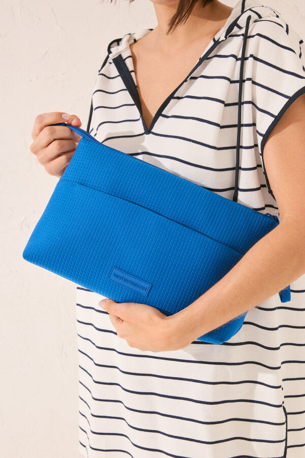 Womensecret Neceser de neopreno azul mediano  azul