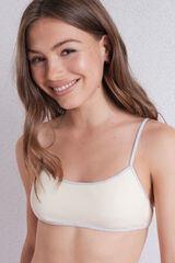 HI&BYE Brasier de algodón amarillo con copas extraíbles amarillo