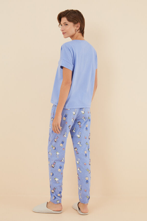 Womensecret Pijama 100% algodón Snoopy azul azul