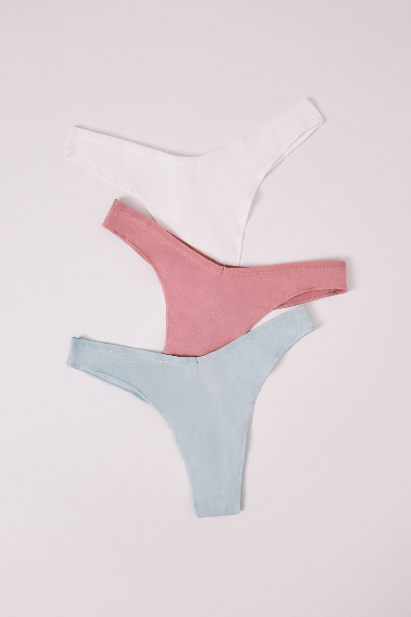 HI&BYE Pack 3 panties brasile&ntilde;os corte V rosa