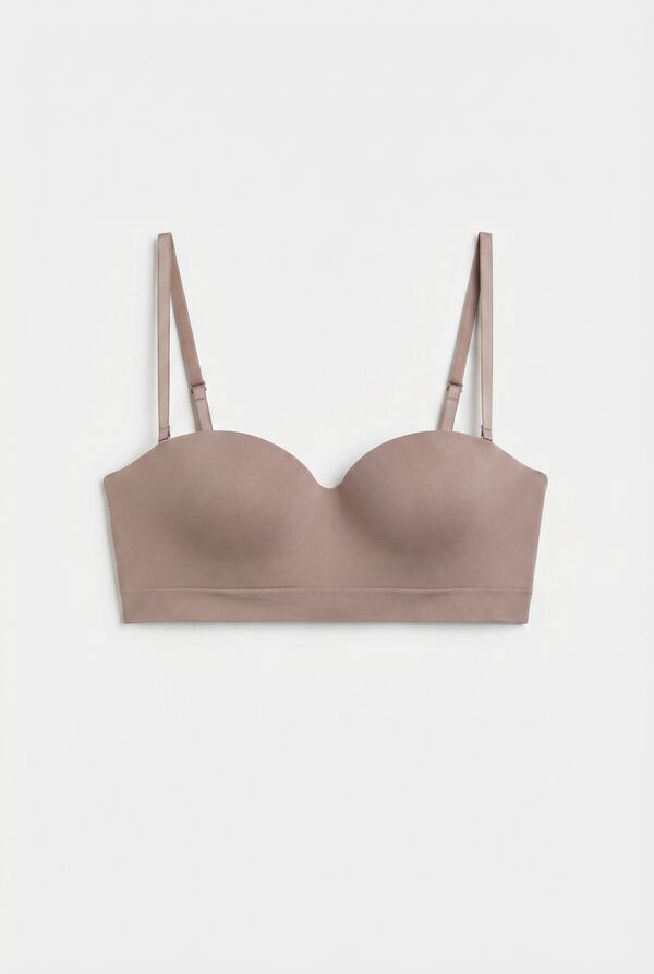 Women'secret Brasier strapless sin costuras marr&oacute;n caf&eacute;