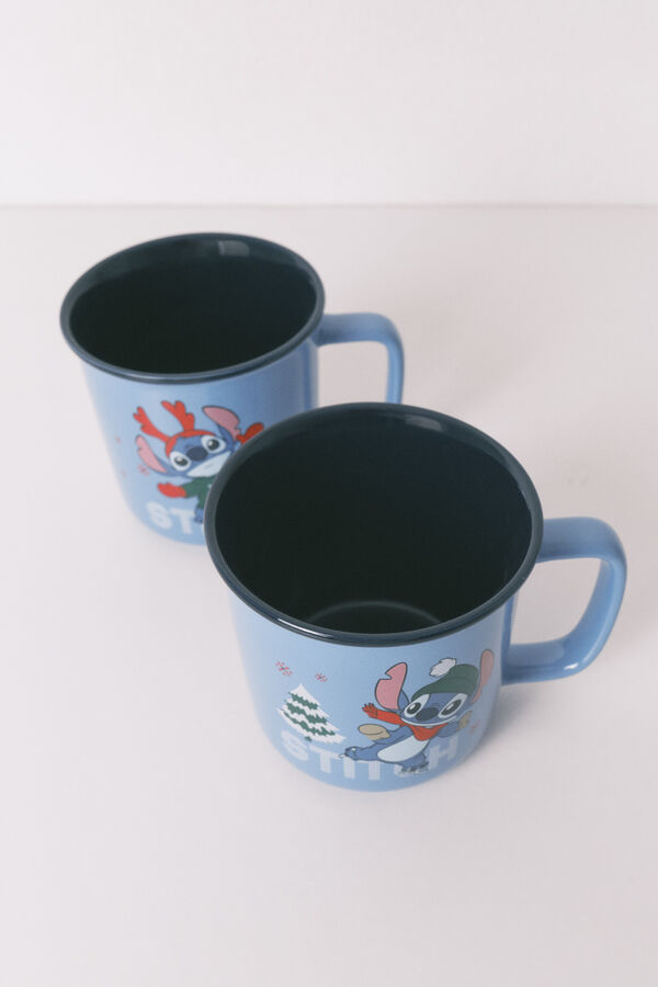 Women'secret Juego de 2 tazas de cerámica de Stitch estampado