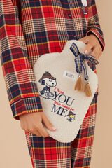 Womensecret Bolsa agua borreguito Snoopy café