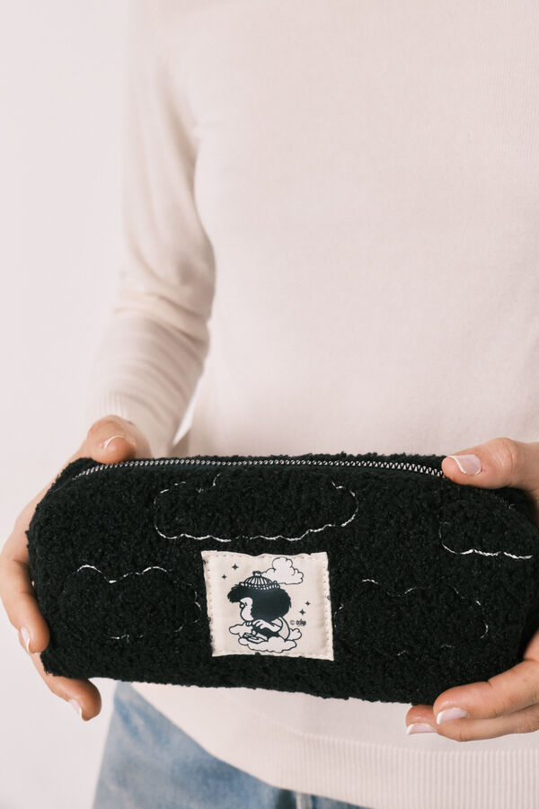 Women'secret Neceser peque&ntilde;o de sherpa negro Mafalda negro