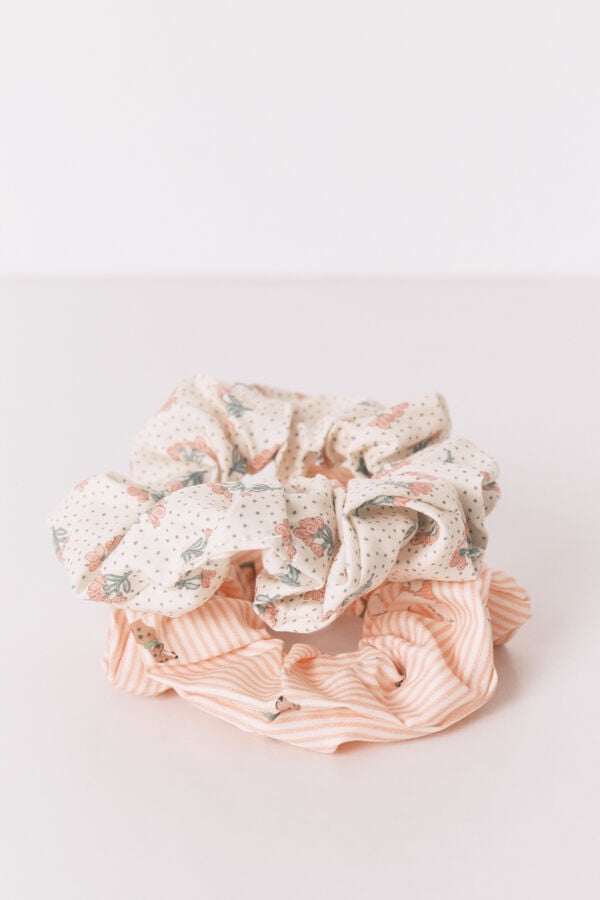 Women'secret Paquete de 2 scrunchies estampados variados estampado