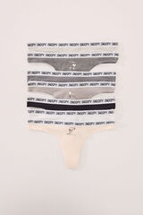 Womensecret Pack de 7 tangas de algodón multicolor de Snoopy estampado