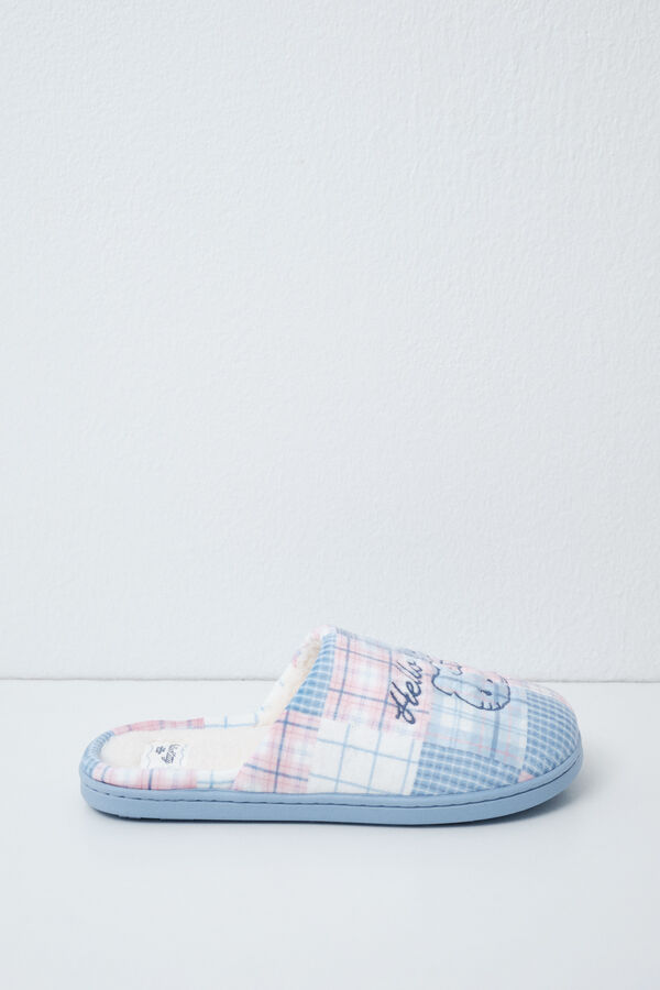 Women'secret Pantunflas patchwork Hello Kitty blanco