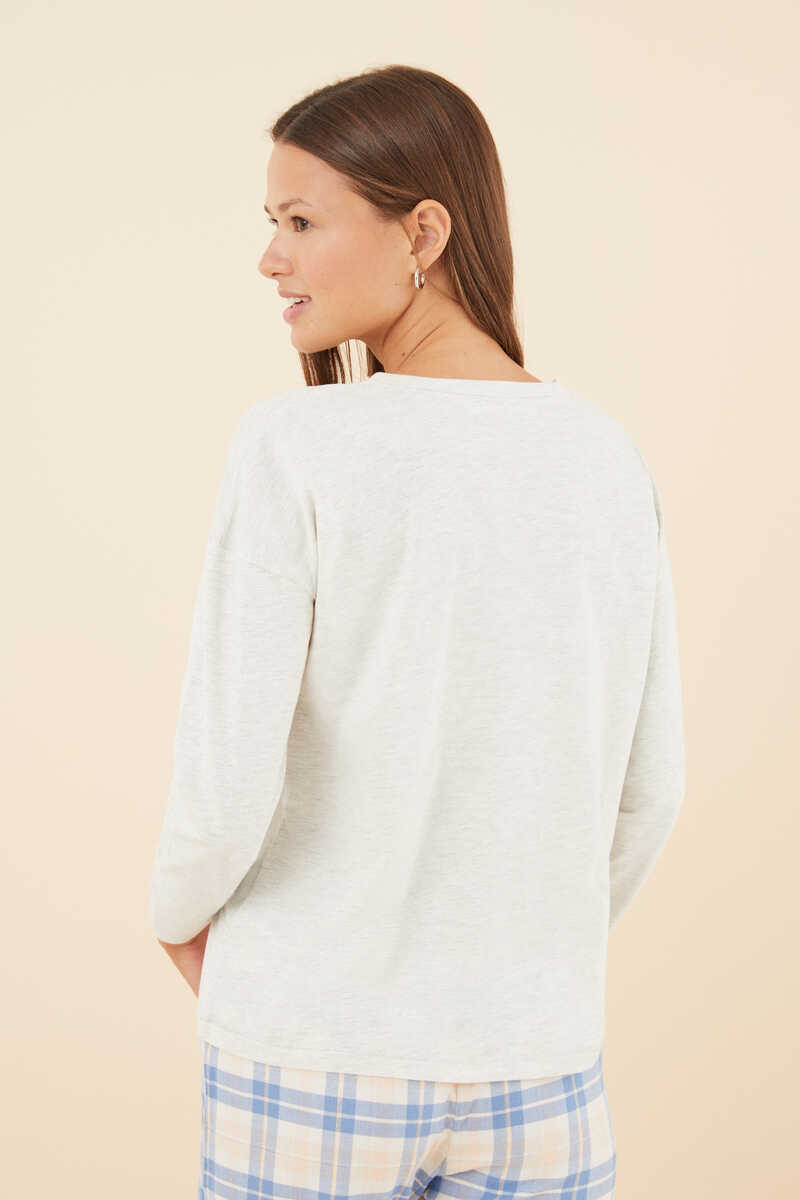 Womensecret Camiseta beige 100% de algodón con bolsillos beige