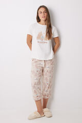 Womensecret Pijama 100% algodón estampado navideño verde