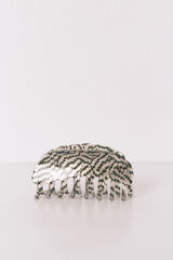 Women'secret Clip con efecto jaspeado y estampado de cuadros estampado