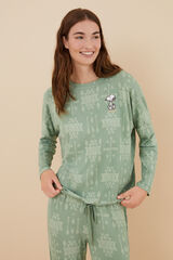 Womensecret Pijama Snoopy punto cálido supersoft estampado