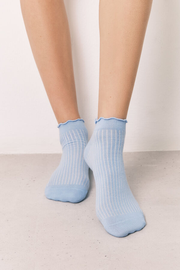 Women'secret Pack 3 calcetines cortos estampados de soles variados estampado