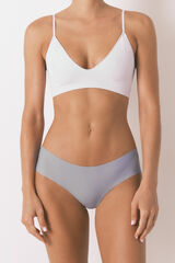 Womensecret Panty clásica de microfibra con encaje lila morado/lila