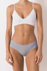 Womensecret Panty clásica de microfibra con encaje lila morado/lila