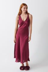 Womensecret Camisón midi satín morado púrpura