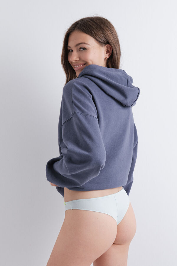 HI&BYE Pack de 3 panties brasileñas en color verde, lila y verde oscuro verde