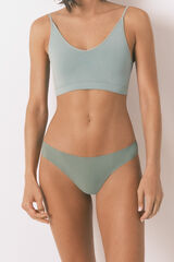 Women'secret Tanga verde liso verde