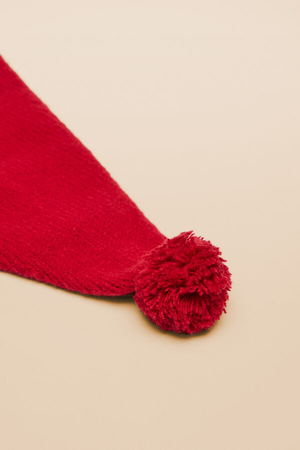 Womensecret Gorro con pompón rojo