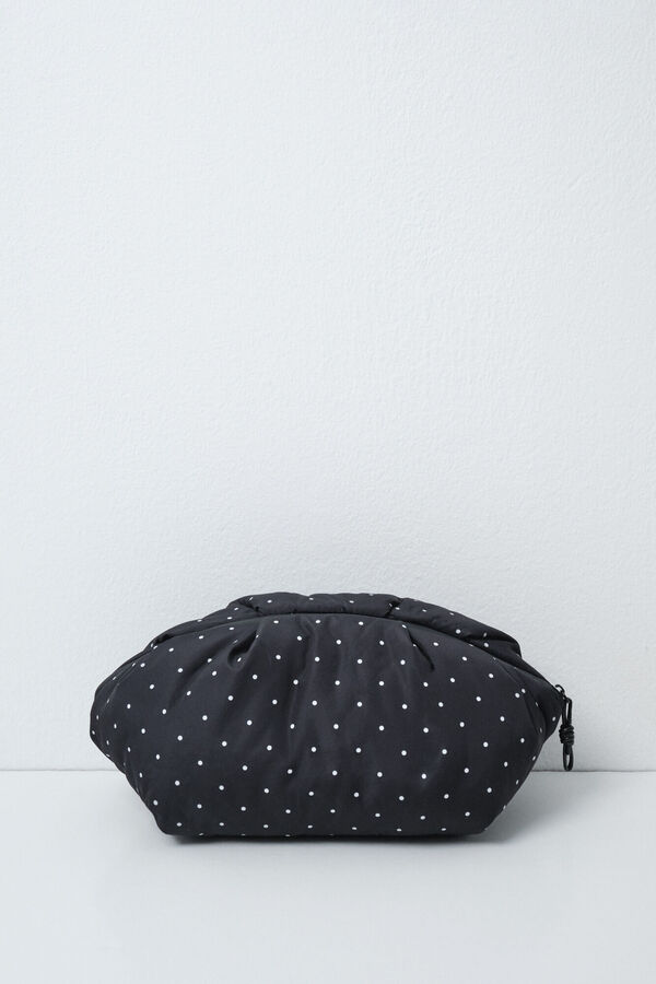 Women'secret Neceser grande acolchado negro de puntos negro