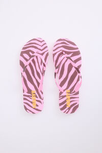 Womensecret Chanclas con estampado de logo en color rosa rosa